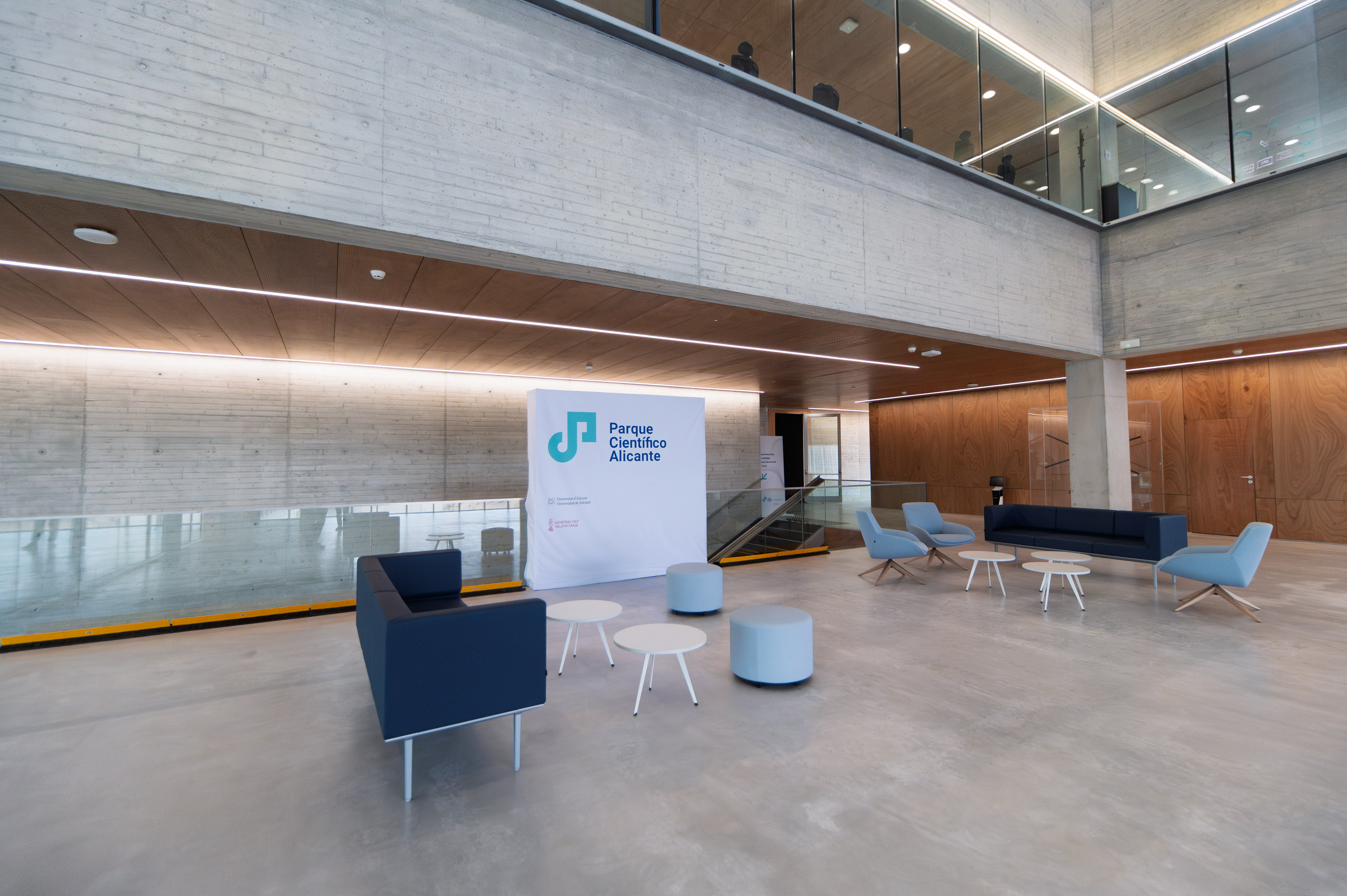 Vestíbulo de las instalaciones NOXUN en el Parque Científico de Alicante